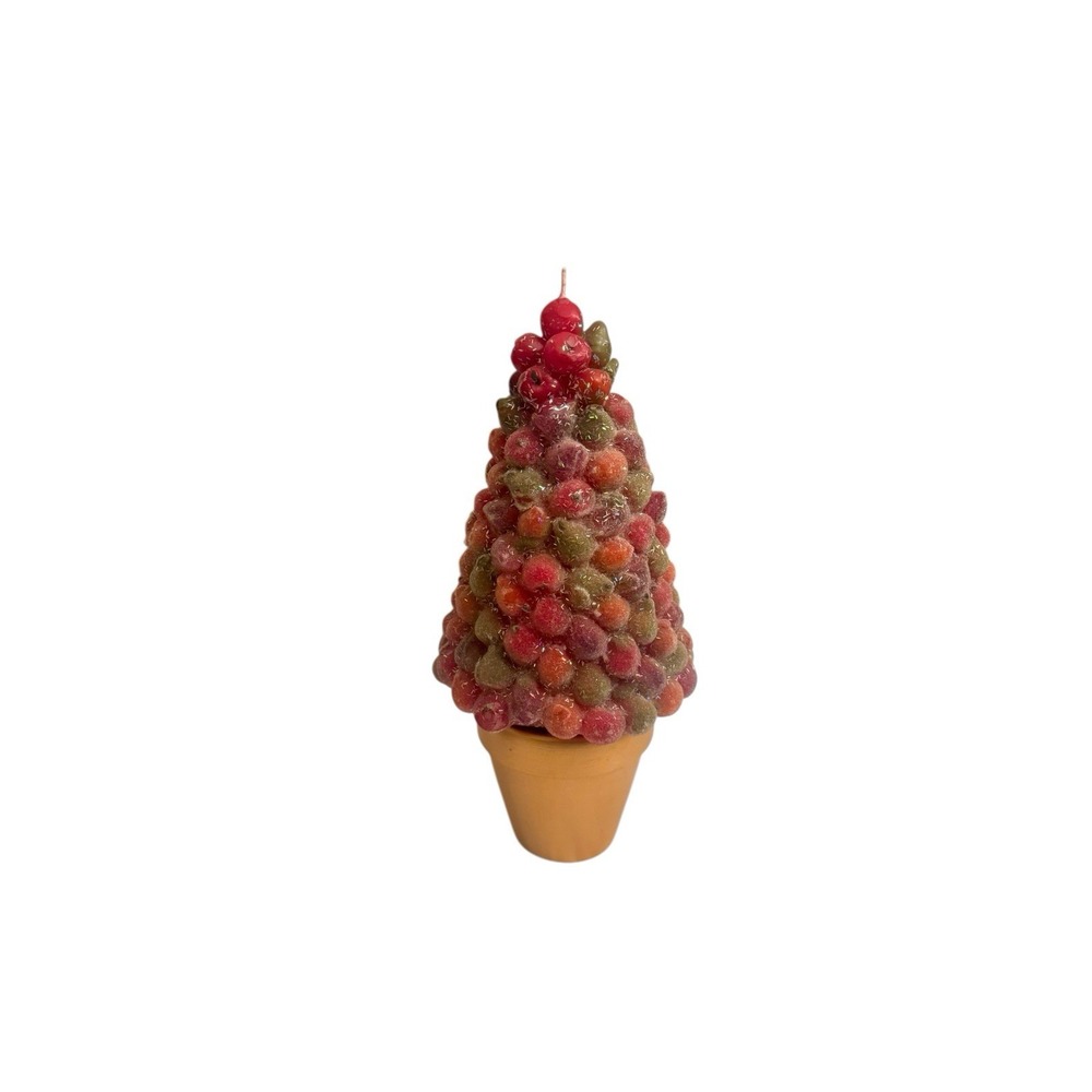 Unbranded 10.5 inch wax fruit tree‎ topiary candle Holiday Decor Unlit